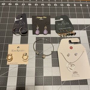 Silver and Gold Jewelry Set G06 6619